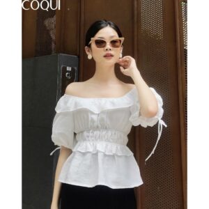 [COQUI] Áo trễ vai tay phồng Daisy Top