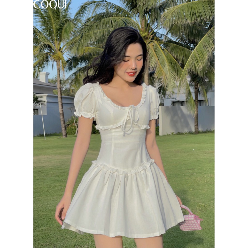 [COQUI] Đầm Emma tay phồng bèo ngực