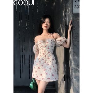 COQUI - Đầm hoa hồng nhí cúp ngực - Lola Dress