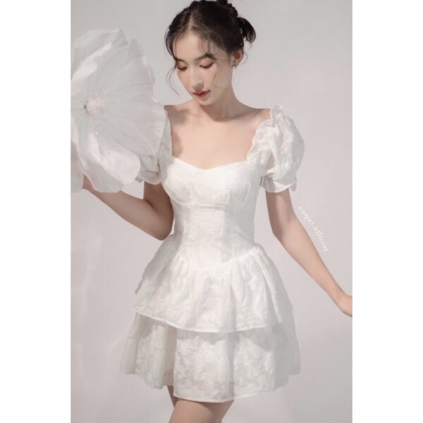 COQUI - Đầm xoè 2 tầng voan hoa cúp ngực - Cara Dress - Ảnh 3