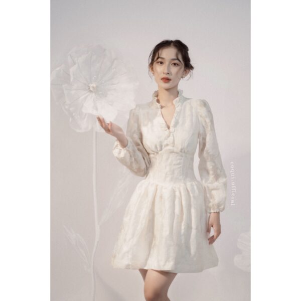 COQUI - Đầm xoè tay phồng dài xẻ cổ - Amy Dress - Ảnh 5