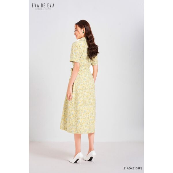 Đầm tay ngắn dáng dài cổ vest Eva de Eva 21ADKE108F - Hình ảnh 4