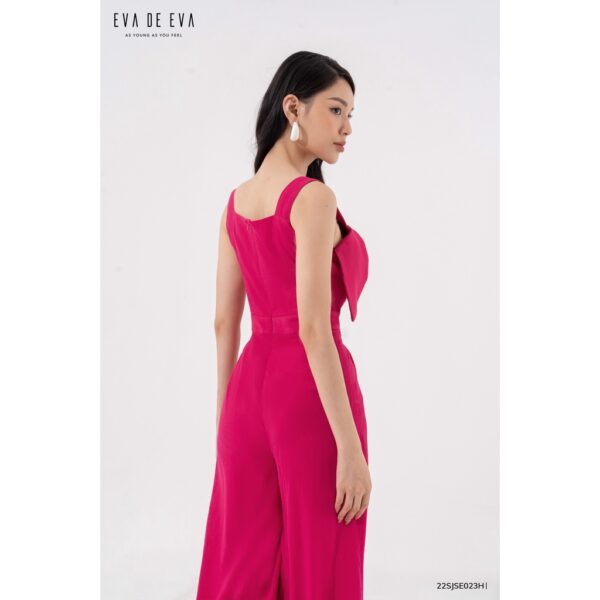 Jumpsuit nữ dài ống rộng màu hồng Eva de Eva 22SJSE023H - Hình ảnh 4