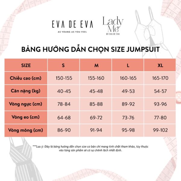 Jumpsuit nữ ngắn hai dây bản to LADY ME by Eva de Eva 22SJSO007F - Hình ảnh 5