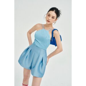 MOLLYNISTA - Áo Lita yếm thun gân hở lưng quyến rũ nữ tính thiết kế cao cấp đi chơi đi tiệc gợi cảm