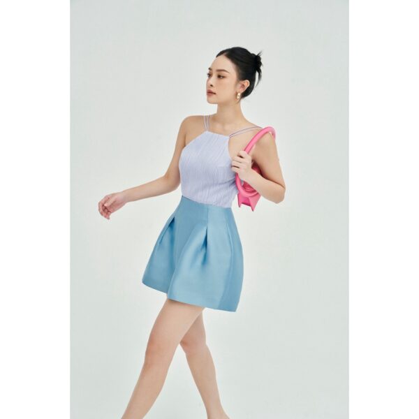 MOLLYNISTA - Áo Lita yếm thun gân hở lưng quyến rũ nữ tính thiết kế cao cấp đi chơi đi tiệc gợi cảm - Ảnh 7