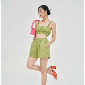 MOLLYNISTA - Áo Naria croptop dáng bra chun freesize quyến rũ nữ tính thiết kế cao cấp đi chơi đi tiệc gợi cảm