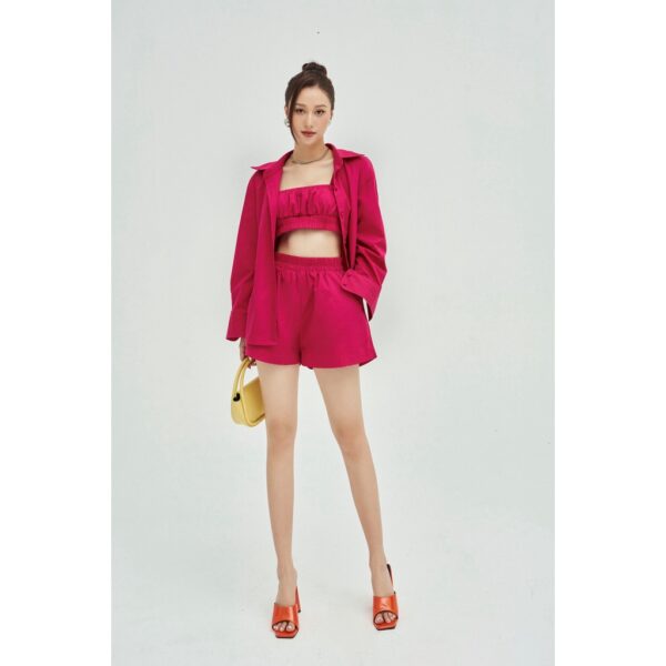 MOLLYNISTA - Áo Naria croptop dáng bra chun freesize quyến rũ nữ tính thiết kế cao cấp đi chơi đi tiệc gợi cảm - Hình ảnh 5
