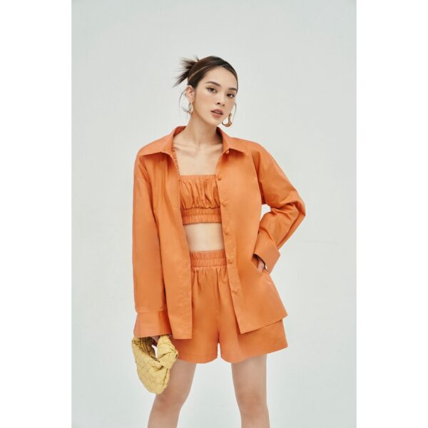 MOLLYNISTA - Áo Naria croptop dáng bra chun freesize quyến rũ nữ tính thiết kế cao cấp đi chơi đi tiệc gợi cảm - Hình ảnh 6