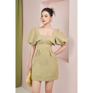 MOLLYNISTA - Đầm Alder xếp ly eo 2 túi chéo quyến rũ nữ tính thiết kế cao cấp đi chơi đi tiệc gợi cảm