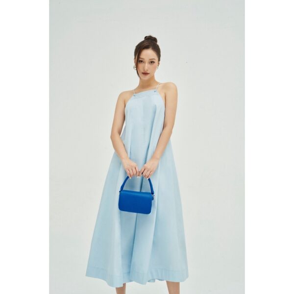 MOLLYNISTA - Đầm Annie yếm suông 2 nút tàu quyến rũ nữ tính thiết kế cao cấp đi chơi đi tiệc gợi cảm - Hình ảnh 6