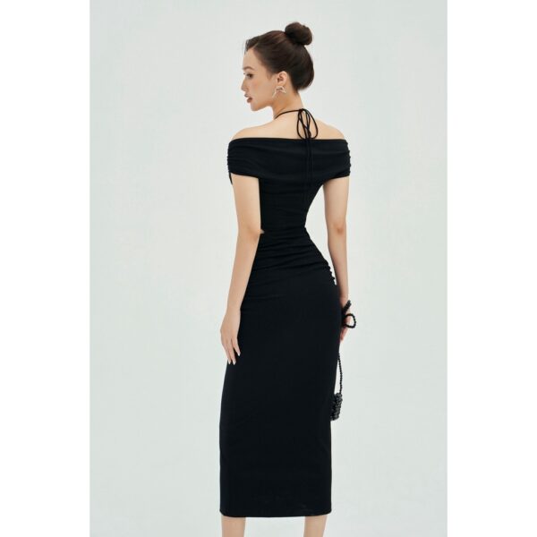 MOLLYNISTA - Đầm Jolio thun cut out khoét chéo ngực quyến rũ nữ tính thiết kế cao cấp đi chơi đi tiệc gợi cảm - Ảnh 8