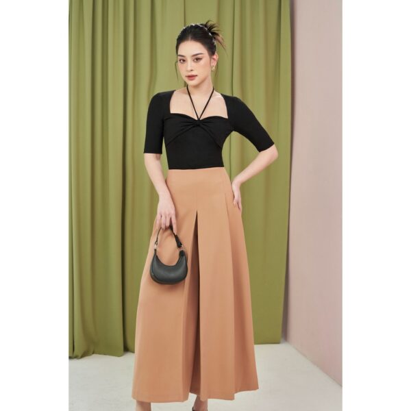 MOLLYNISTA - Quần Bloom suông xếp ly bung quyến rũ nữ tính thiết kế cao cấp đi chơi đi tiệc gợi cảm - Hình ảnh 4
