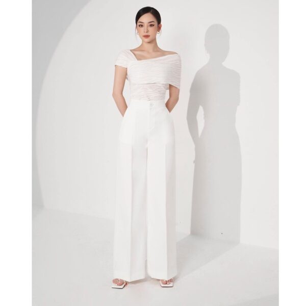 MOLLYNISTA - Quần Kelly dài ống rộng quyến rũ nữ tính thiết kế cao cấp đi chơi đi tiệc gợi cảm - Hình ảnh 2
