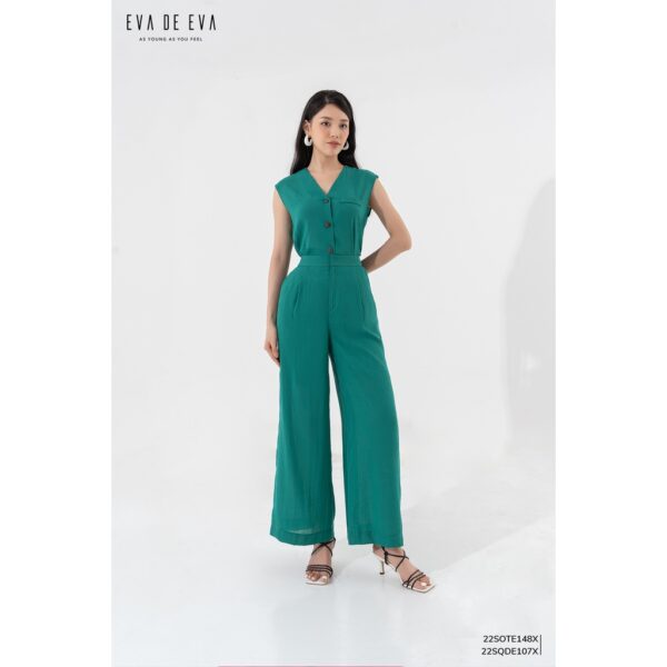 Quần dài nữ ống suông rộng Eva de Eva 22SQDE107X