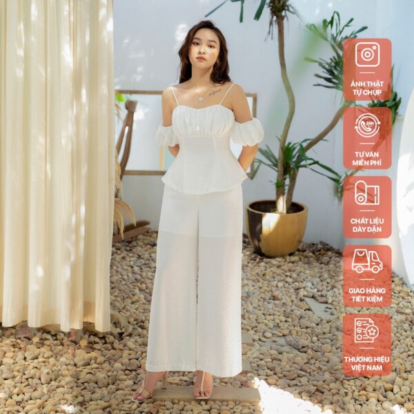 Quần ống suông trắng MM