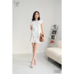 Quần short trắng nữ LADY ME by Eva de Eva 22SQSO005T