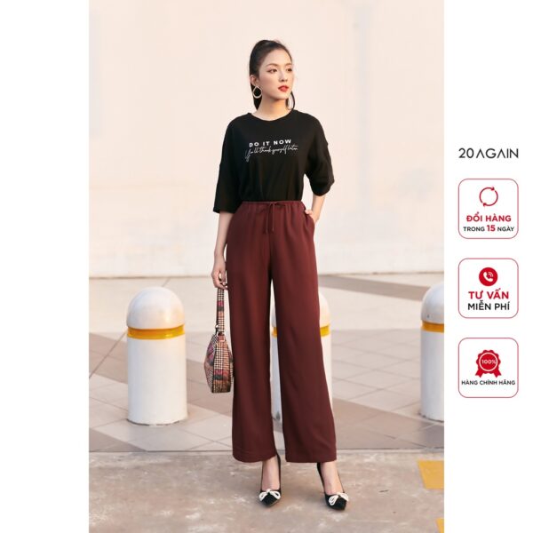 Quần suông 20 AGAIN cạp rút dây QXA2387 - Hình ảnh 8