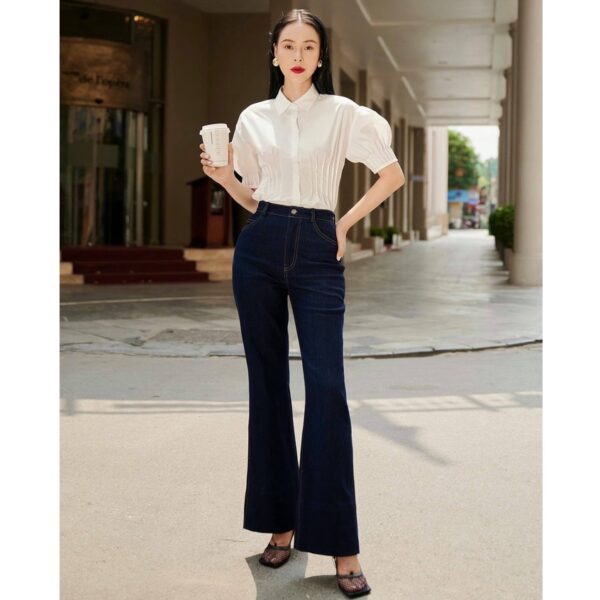 Quần suông denim HUONG BOUTIQUE HBQ62 - Hình ảnh 6