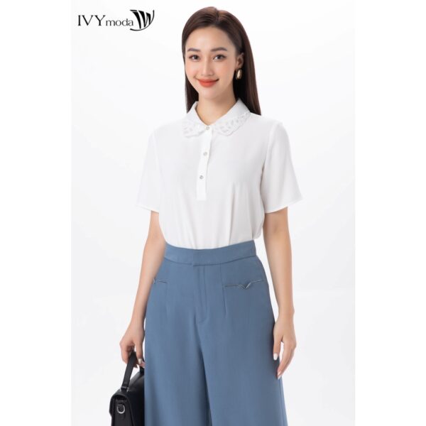 Quần suông nữ phối túi viền thêu nhiều màu IVY moda MS 22B9203 - Hình ảnh 3