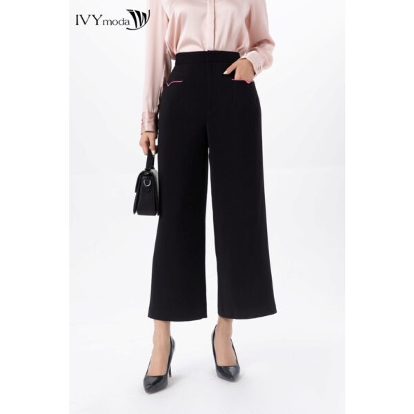Quần suông nữ phối túi viền thêu nhiều màu IVY moda MS 22B9203 - Hình ảnh 5