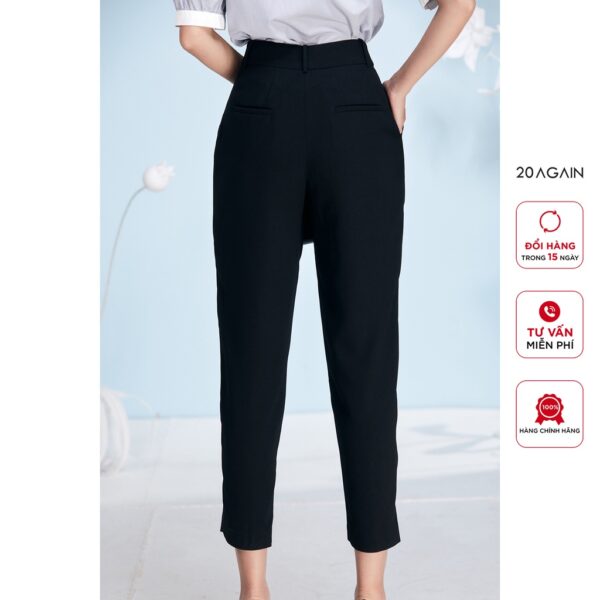 Quần tây nữ baggy 20AGAIN công sở 2 túi chéo QGA2410 - Hình ảnh 3