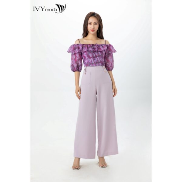 Quần Tuysi phối khuy nữ IVY moda MS 22M7429 - Hình ảnh 2