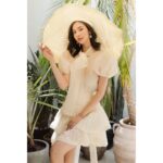 Set áo sơ mi và chân váy organza nữ HB HUONGBOUTIQUE HBSM887