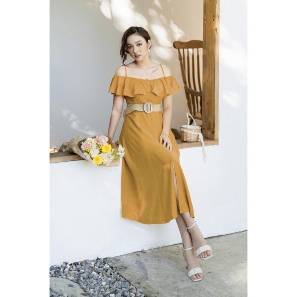Váy 2 dây bèo ngực vàng MM - Hình ảnh 4