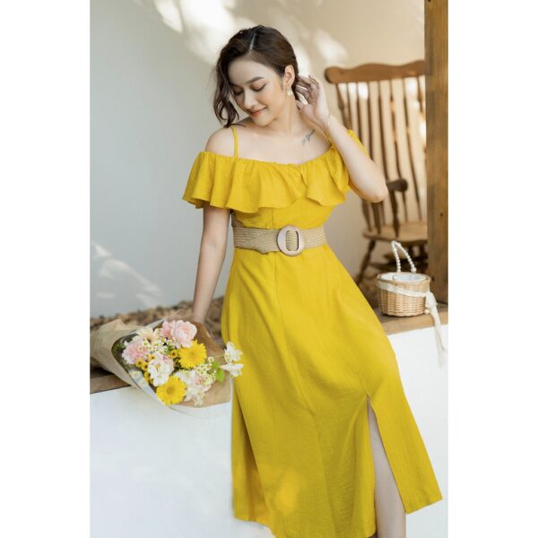 Váy 2 dây bèo ngực vàng MM - Hình ảnh 5