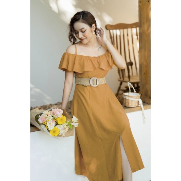 Váy 2 dây bèo ngực vàng MM - Hình ảnh 6