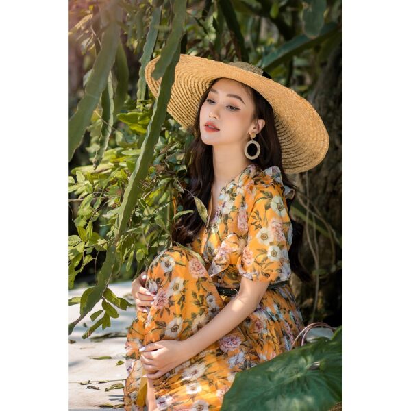 Váy chân li hoa vàng VT - Hình ảnh 3