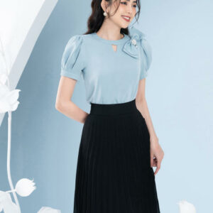 Chân Váy Xếp Ly Cao Cấp Luperi LFCV5116 Loại Ly To Chất Liệu Chiffon 2 Lớp Mềm Mại