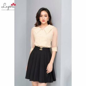 Chân Váy Xếp Ly Ngắn Dáng Xòe LUPERI LFCV598 Chất Liệu Cao Cấp Siêu Mát Cho Nữ Công Sở
