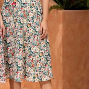 Váy Đầm Thiết Kế Nữ LUPERI LFV3187 Dáng Chữ A Sát Nách Họa Tiết Hoa Nhí Phù Hợp Đi Làm Đi Chơi Đi Dạo Phố
