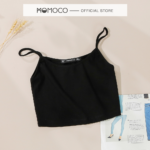 Áo Hai Dây Nữ Croptop MOMOCO M2905 Chất Liệu Cotton Mềm Mịn Thoáng Mát Thiết Kế Dáng Ôm Đơn Sắc Tối Giản