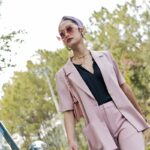 Áo khoác blazer nữ tay ngắn có túi FWBZ21SS07L