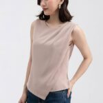 Áo kiểu nữ sát nách vạt chéo FWBL22SS03C