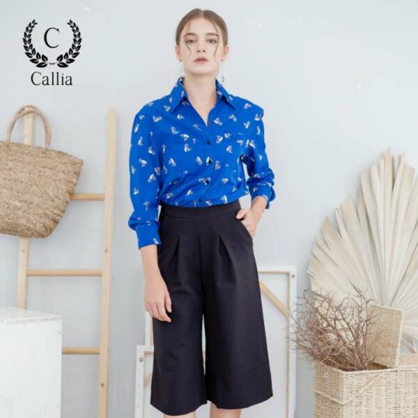 Áo nữ Callia thiết kế sơ mi hoạ tiết Cici Shirt