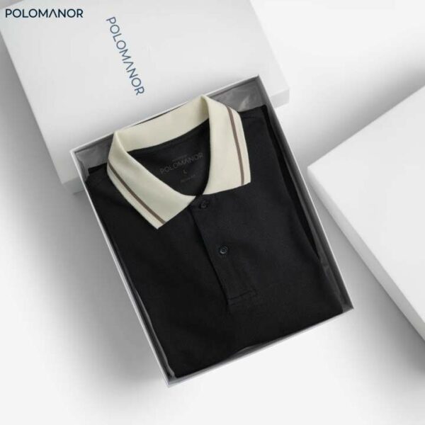 Áo Polo nam cổ bẻ UGO-BLACK vải cá sấu cotton UNI, nam tính, thanh lịch, sang trọng - POLOMANOR