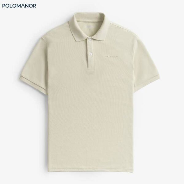 Áo Polo nam có cổ BASIC-BEIGE vải cá sấu cotton CMC, nam tính, chỉn chu, sang trọng - POLOMANOR