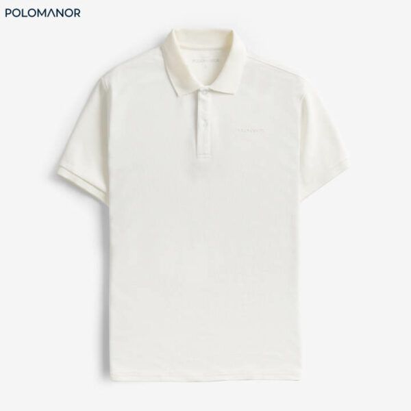 Áo Polo nam có cổ BASIC-WHITE vải cá sấu cotton CMC, nam tính, chỉn chu, sang trọng - POLOMANOR