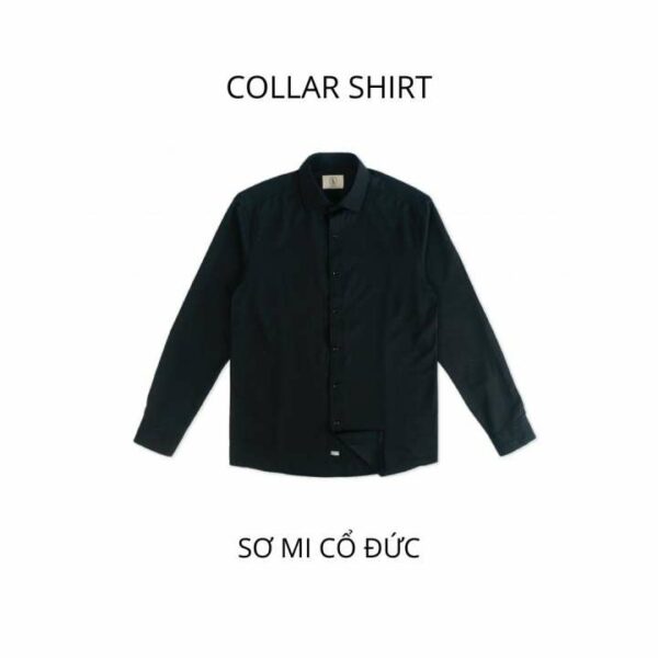 Áo sơ mi cổ đức nam SSSTUTTER vải bamboo linh hoạt sơ vin form refined fit COLLAR SHIRT