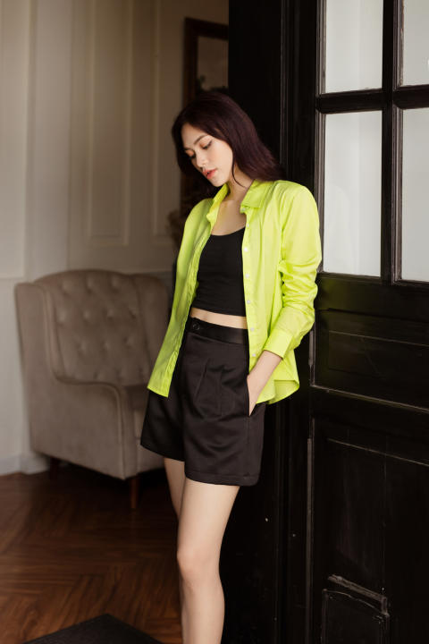 Áo sơ mi công sở basic nữ VANIA – A2137 chất linen