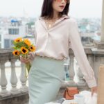 Áo sơ mi nữ tay dài thanh lịch FWWS22SS09L