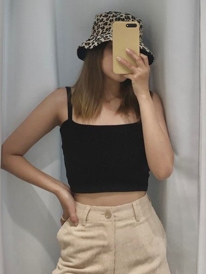 Áo thun 2 dây crop TK