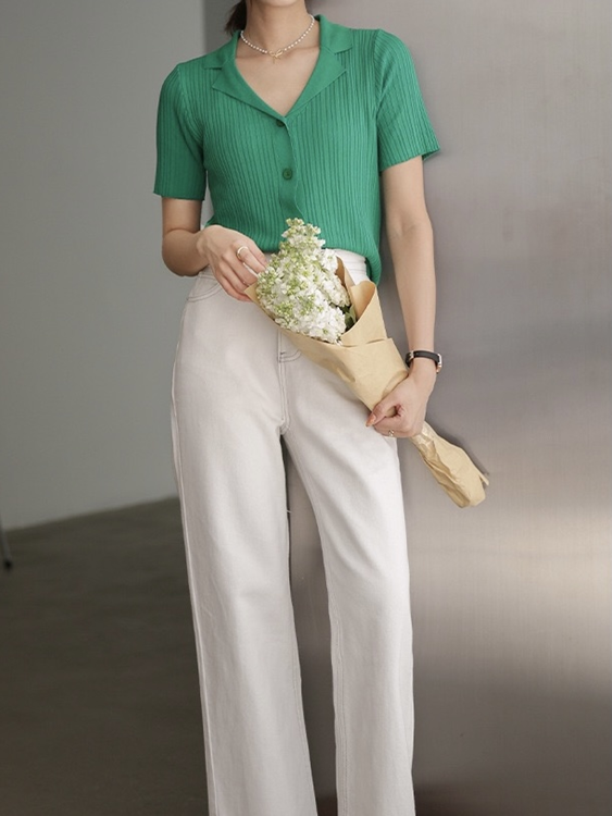 Áo thun cài nút cổ danton vintage