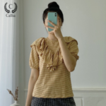 Áo thun nữ Callia tay bèo bo thun Sori