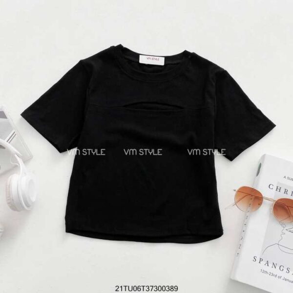 Áo Thun Nữ Tay Ngắn VM STYLE 22ATU05T372103 Kiểu Dáng Croptop Hở Ngực Cuốn Hút, Màu Sắc Đa Dạng