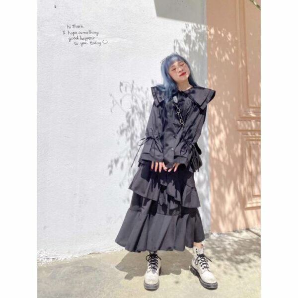 Ariel Skirt - Chân Váy Dài Ulzzang Vintage 3 Tầng - Remmus.Vn